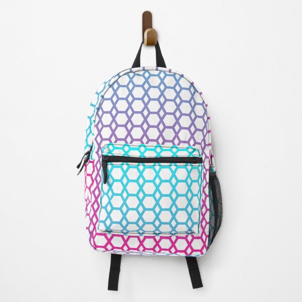 Item preview, Tropical Dream- Hexagon Pattern in Pink and Celeste Blue Gradient designed and sold by belly-e-luna.