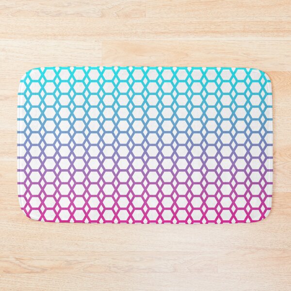 Item preview, Tropical Dream- Hexagon Pattern in Pink and Celeste Blue Gradient  designed and sold by belly-e-luna.