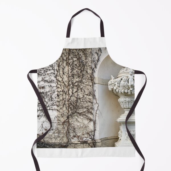 Item preview, Statue and wall with creeper plant in Vienna autumn season designed and sold by goceris.