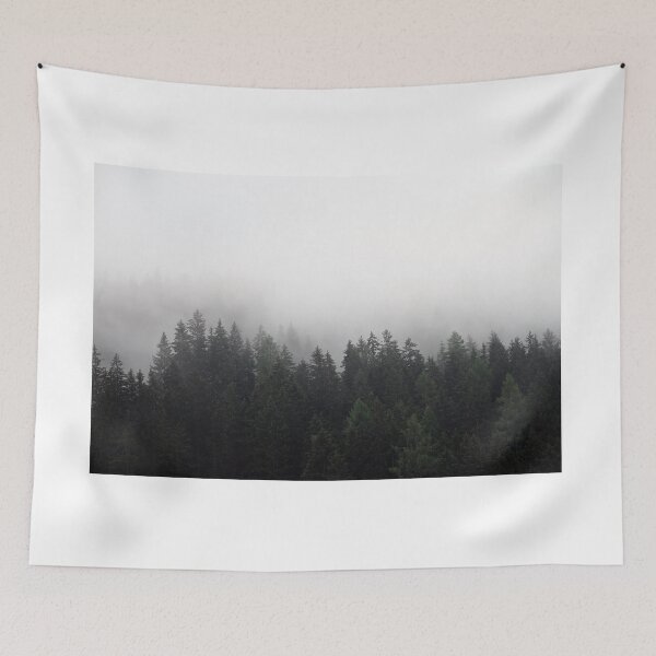 Item preview, Pine trees in the fog landscape Bad Gastein Austria designed and sold by goceris.