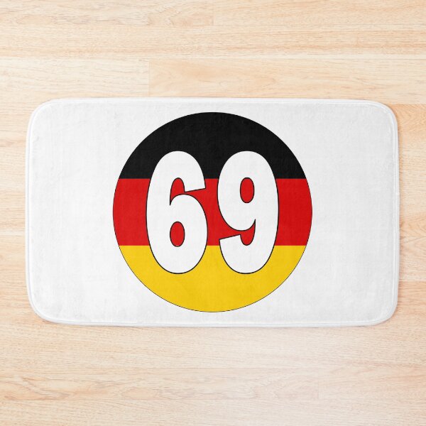 Item preview, Number 69 with Germany flag on the background designed and sold by AllShirts21.