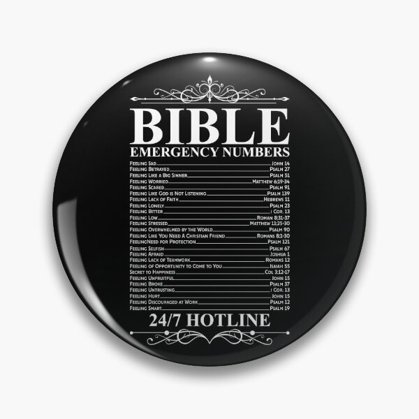 Item preview, Bible Emergency Numbers Bible Gift designed and sold by DelightfulDude.