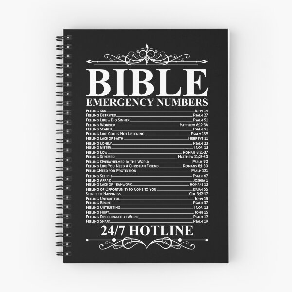 Item preview, Bible Emergency Numbers Bible Gift designed and sold by DelightfulDude.