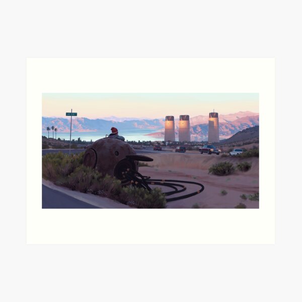 Lake View Drive Art Print