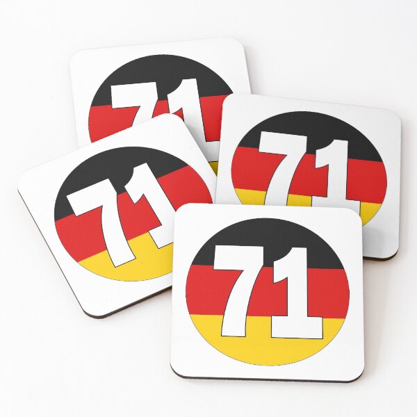 Item preview, Number 71 with Germany flag on the background designed and sold by AllShirts21.
