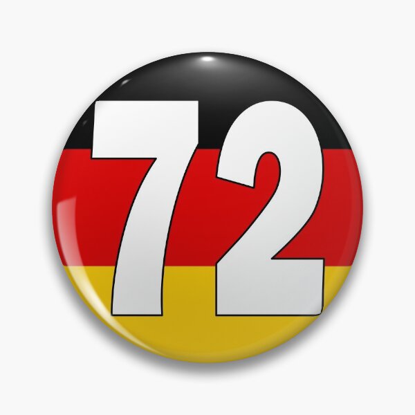 Item preview, Number 72 with Germany flag on the background designed and sold by AllShirts21.