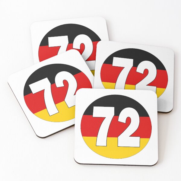 Item preview, Number 72 with Germany flag on the background designed and sold by AllShirts21.