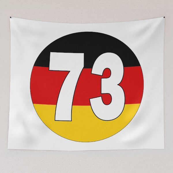 Item preview, Number 73 with Germany flag on the background designed and sold by AllShirts21.