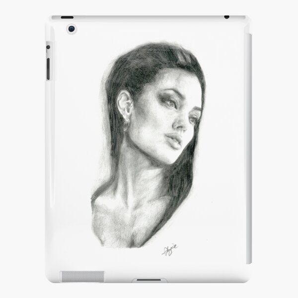 Angelina Jolie minimalist art portrait - digital painting iPhone Wallet  for Sale by Thubakabra
