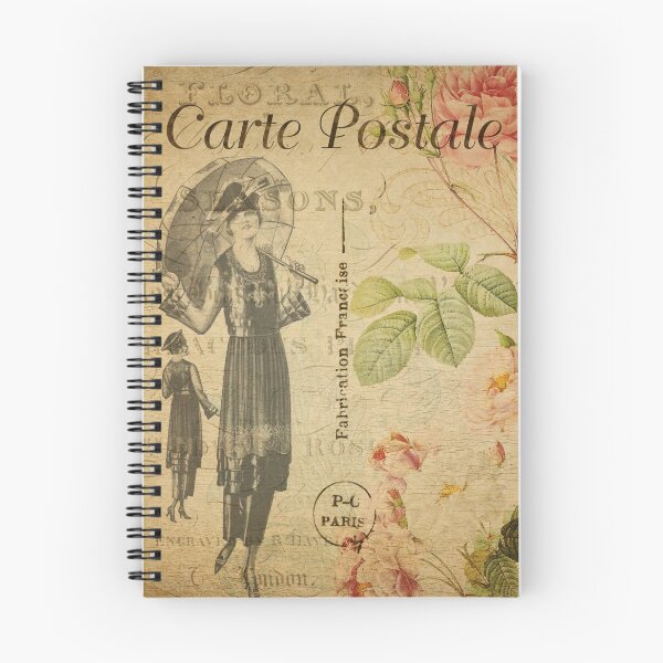 Item preview, Autumn Rain in Paris Vintage Postcard Carte Postale Floral Shabby Chic Seasons designed and sold by WizardsWorld.