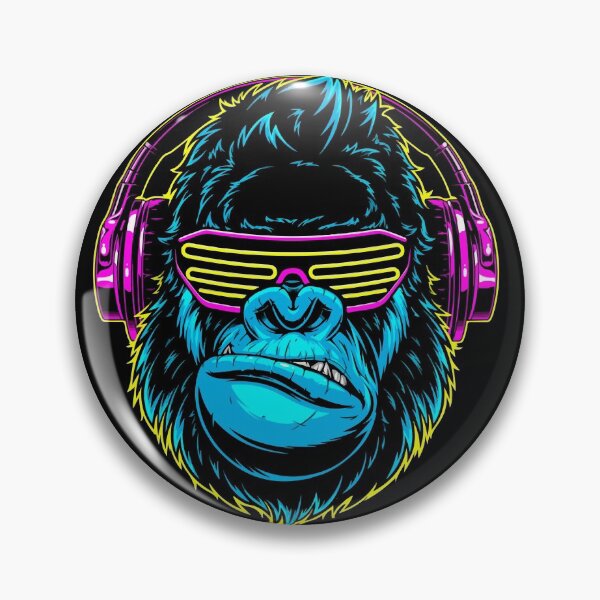 Item preview, Gorilla with headphones designed and sold by GlobalWardrobe.