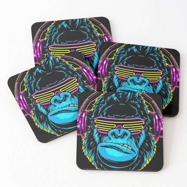 Item preview, Gorilla with headphones designed and sold by GlobalWardrobe.