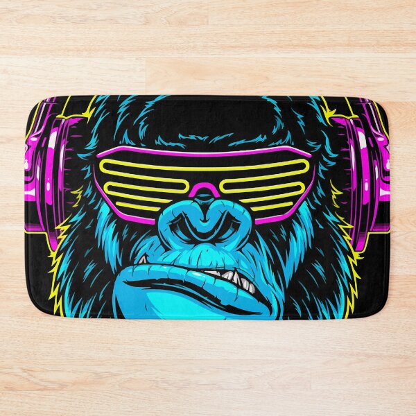 Item preview, Gorilla with headphones designed and sold by GlobalWardrobe.