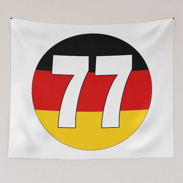 Item preview, Number 77 with Germany flag on the background designed and sold by AllShirts21.