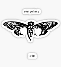 Cicada 3301 everywhere black Sticker