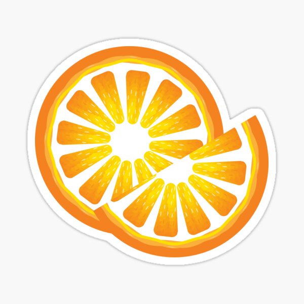 “Simple Orange Slices Drawing " Sticker for Sale by GwenDeer | Redbubble