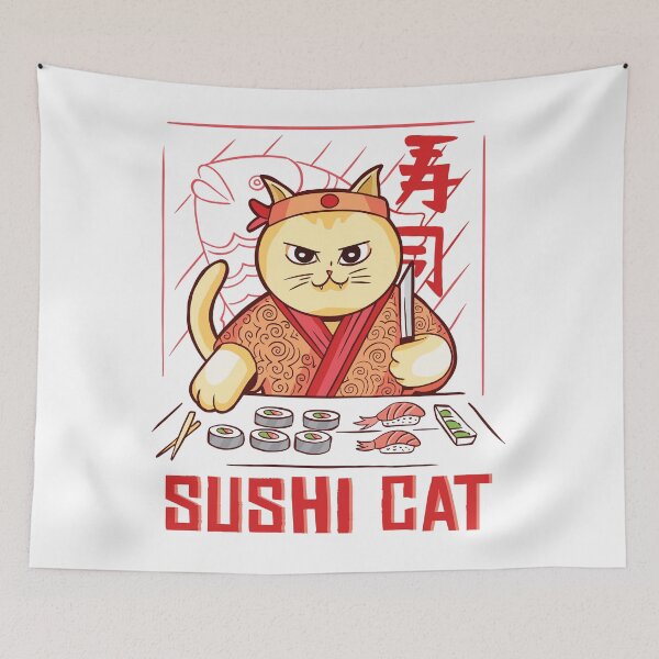 Aperçu de l'œuvre CHAT SUSHI créée et vendue par delkh07.