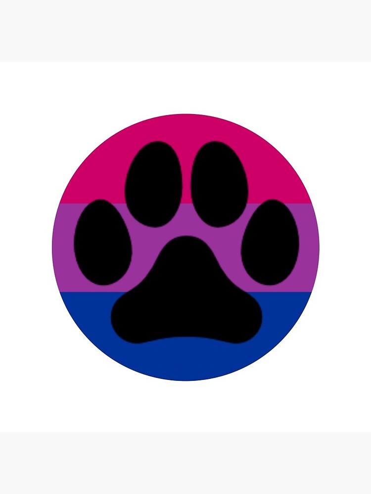 Bisexual Furry Paw Pride Pin For Sale By Furrtopia Redbubble 