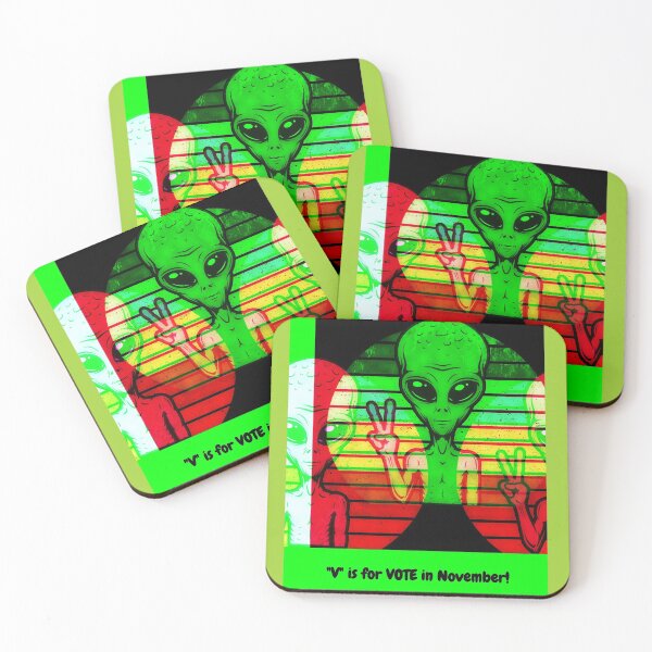 Item preview, (Alien) V is for Vote in November designed and sold by HamiltonmagicTs.