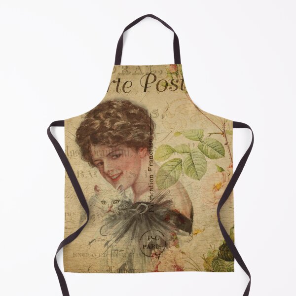 Item preview, Cat Lady Portrait of Paris Vintage Postcard Carte Postale Floral Shabby Chic Seasons designed and sold by WizardsWorld.