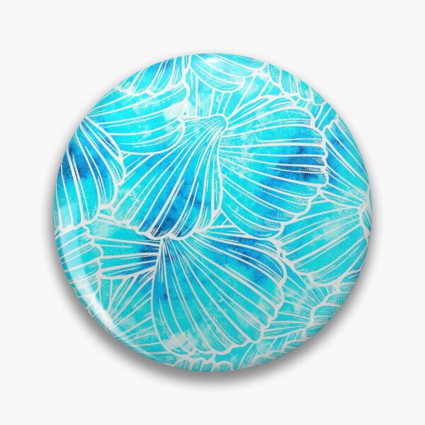 Item preview, Aqua Blue and Teal white Seashells Shells Pattern designed and sold by funnytshirtemp.