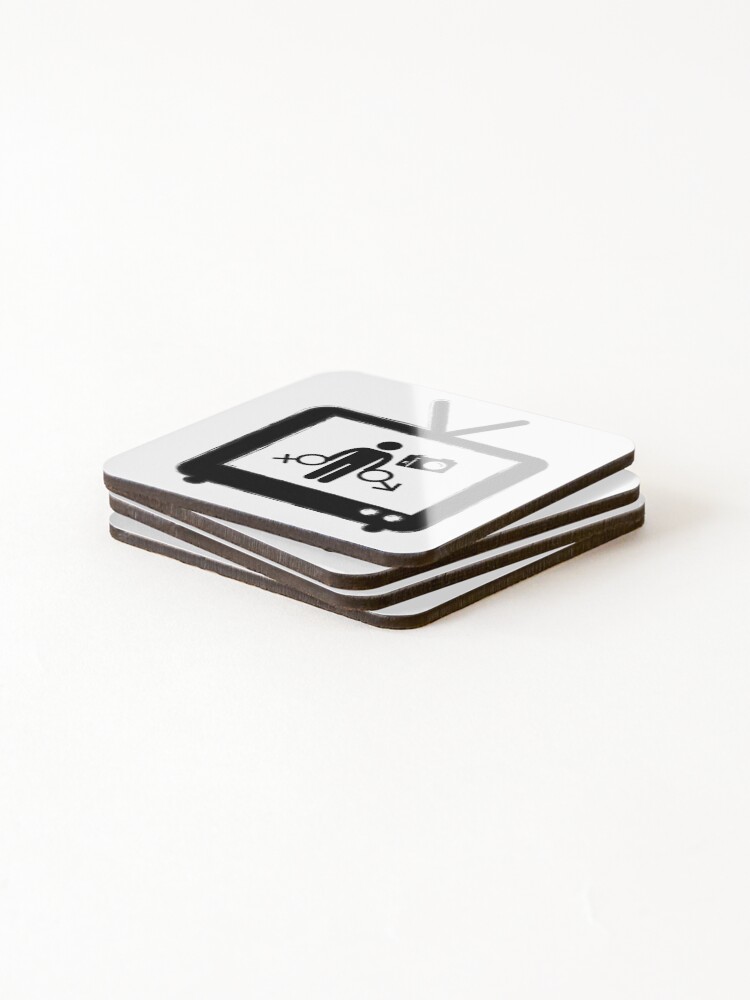 Thumbnail 4 of 5, Coasters (Set of 4), Person Woman Man Camera Tv Basic designed and sold by somebasic.