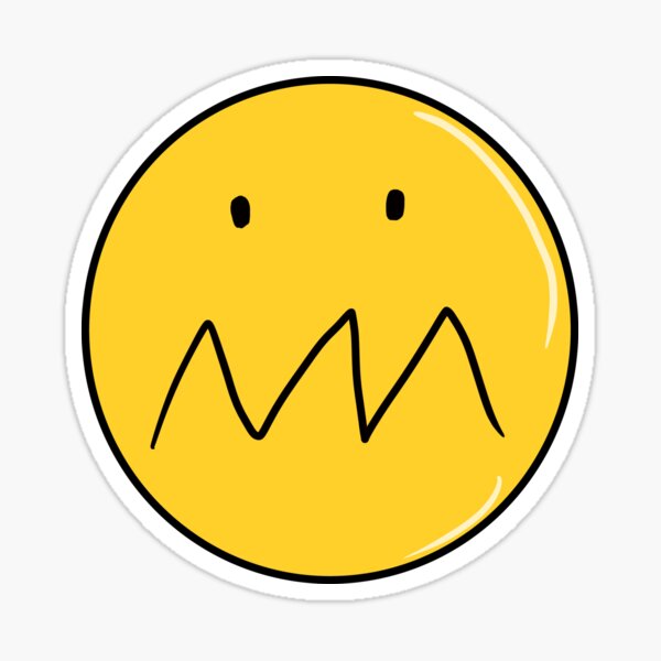 "Scared emoji" Sticker by Pixel-gor | Redbubble