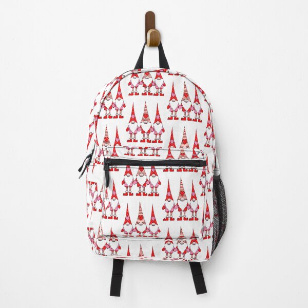 Item preview, 3 Nordic Gnomes Red White Hats Hearts, Swedish Tomte Cute Elves designed and sold by funnytshirtemp.