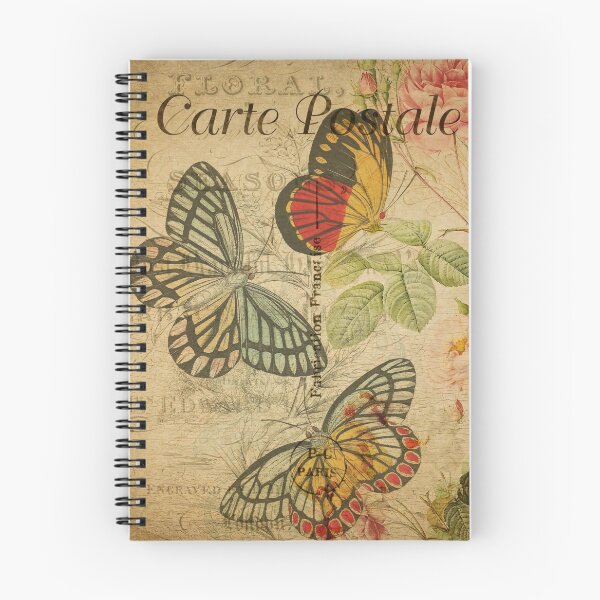 Item preview, Butterfly Butterflies Vintage Postcard Carte Postale Floral Shabby Chic Seasons designed and sold by WizardsWorld.