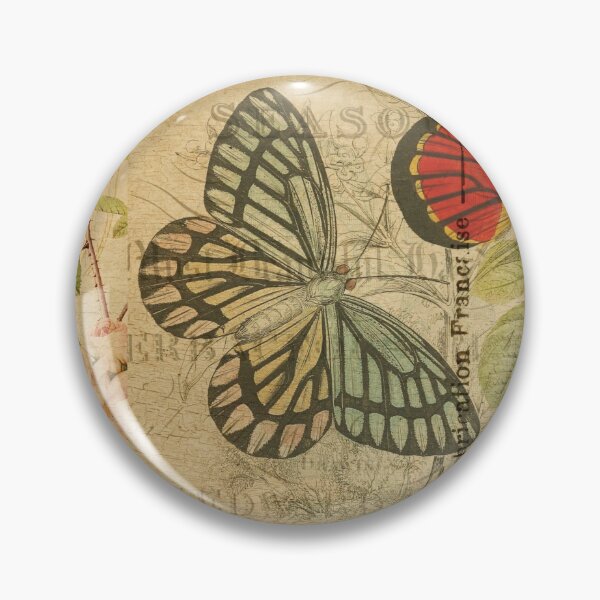Item preview, Butterfly Butterflies Vintage Postcard Carte Postale Floral Shabby Chic Seasons designed and sold by WizardsWorld.