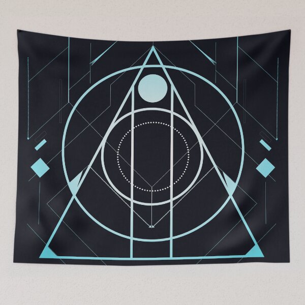 Item preview, Magic blue geometric fantasy space designed and sold by Carolina Salazar.