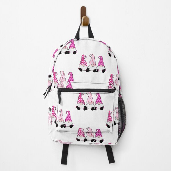 Item preview, 3 Valentines Pink Gnomes Red Pink Hats Hearts, Swedish Tomte Cute Elves designed and sold by funnytshirtemp.