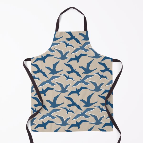 Blue Seagull Silhouettes Apron