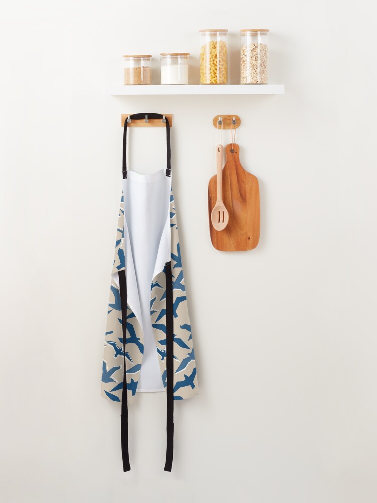 Alternate view of Blue Seagull Silhouettes Apron