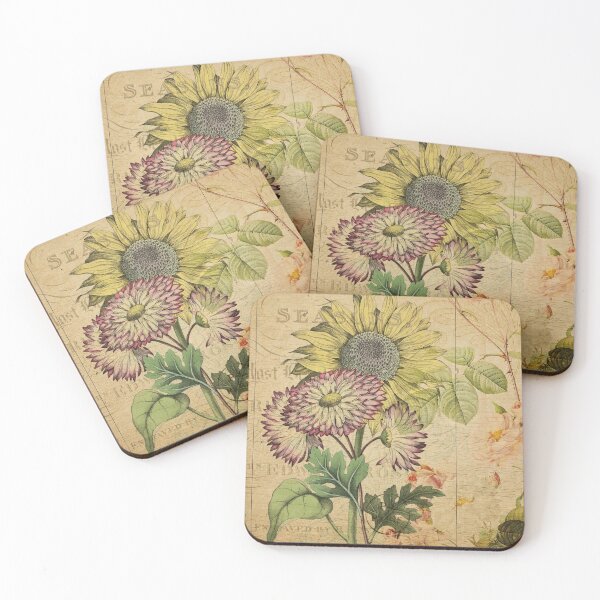 Item preview, Sunflower Vintage Postcard Carte Postale Floral Shabby Chic Seasons designed and sold by WizardsWorld.