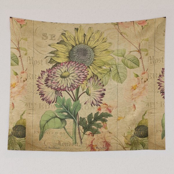 Item preview, Sunflower Vintage Postcard Carte Postale Floral Shabby Chic Seasons designed and sold by WizardsWorld.