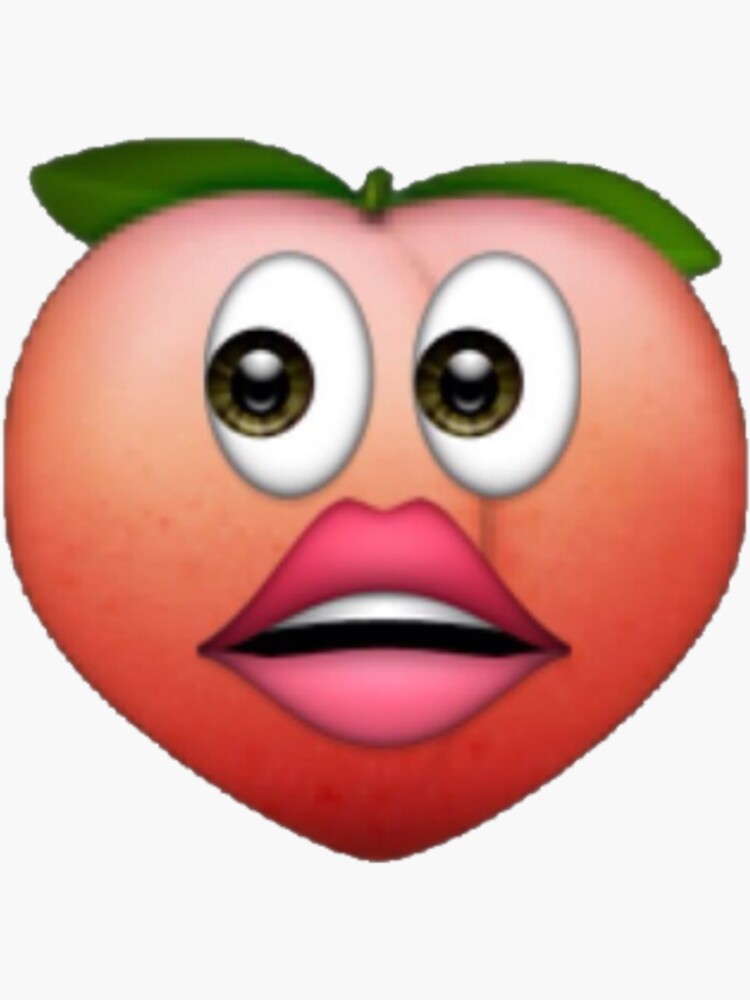 "Peachy eyes and lips emoji design" Sticker for Sale by TrendyLux