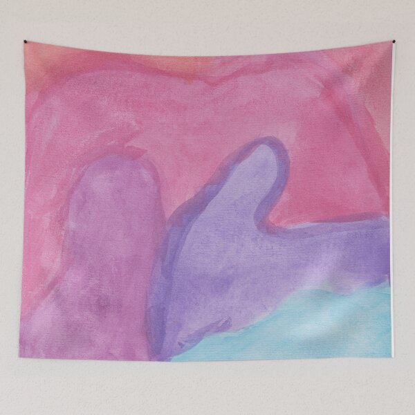 Item preview, Abstract pastel multicolour rainbow watercolour design designed and sold by MomoArtFairy.
