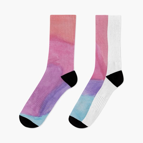 Item preview, Abstract pastel multicolour rainbow watercolour design designed and sold by MomoArtFairy.