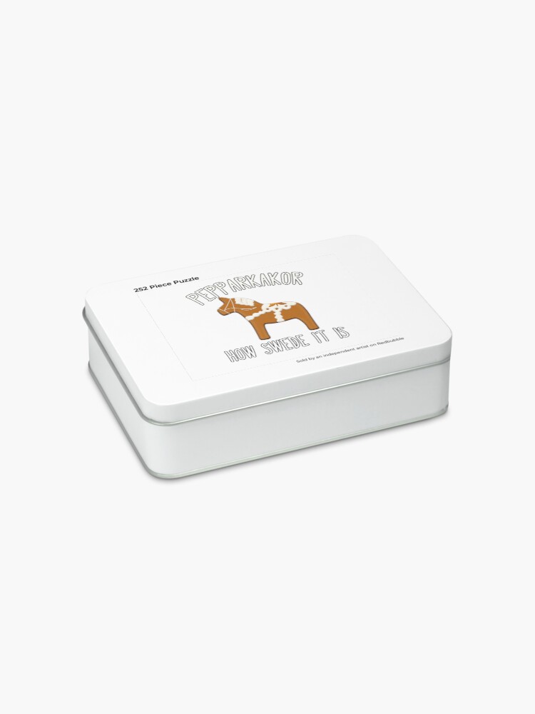 Alternate view of Pepparkakor How Swede it is, Swedish Christmas Cookies Dala Horse Jigsaw Puzzle