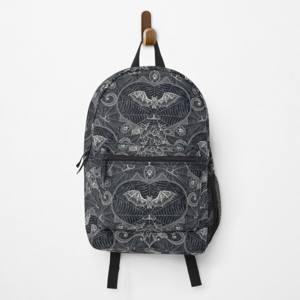 Gothic Halloween Lace - Bats - Black Backpack