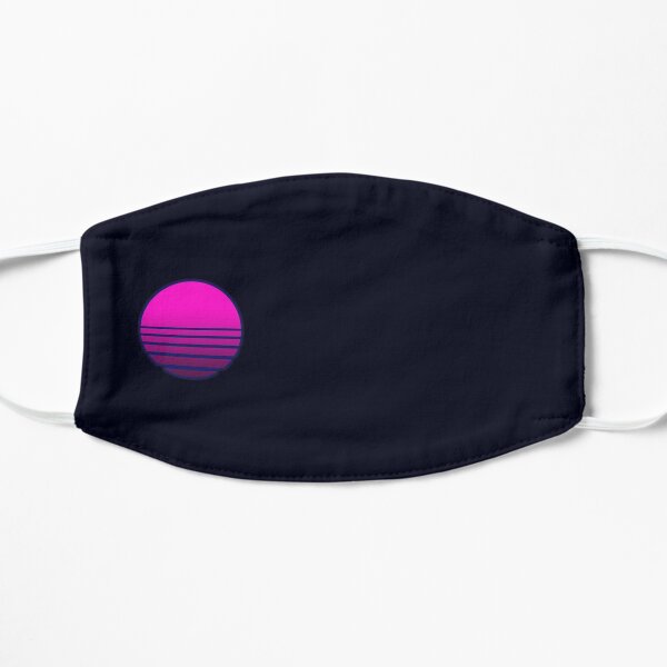 Retrowave Synthwave Sunset - Pink/Purple Flat Mask