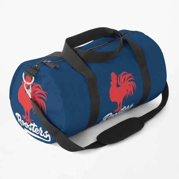 Sydney Roosters NRL - Red Cockerel - White Text with Tail on Rooster Blue! Duffle Bag