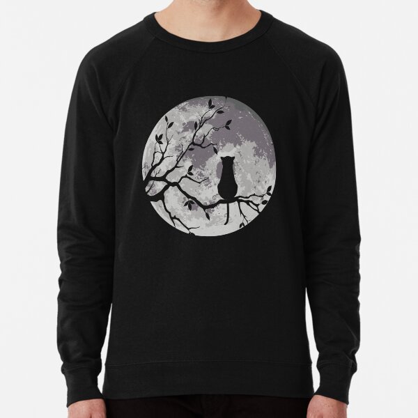 The Cat And The Moon Lightweight Sweatshirt