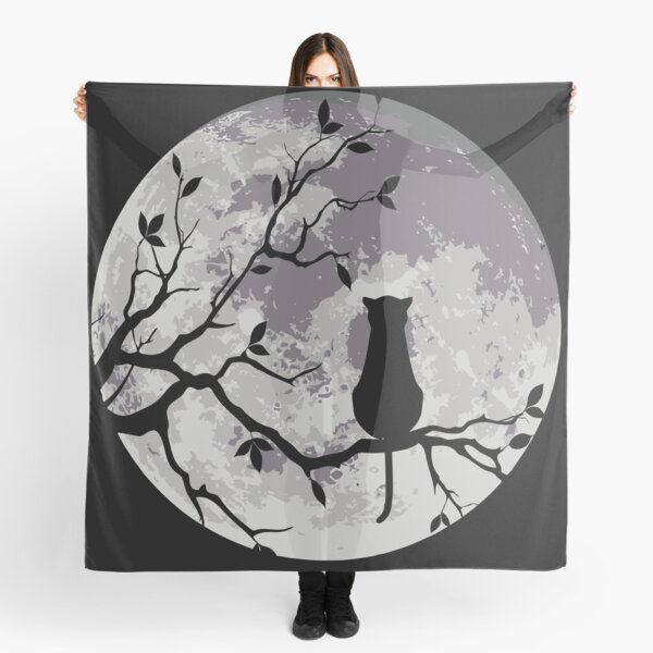 The Cat And The Moon Scarf