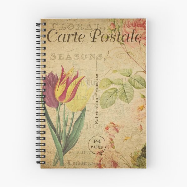 Item preview, Spring Tulips Vintage Postcard Carte Postale Floral Shabby Chic Seasons designed and sold by WizardsWorld.