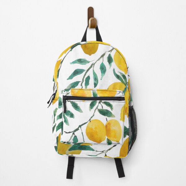Item preview, hand painted watercolor yellow lemon pattern  designed and sold by ColorandColor.