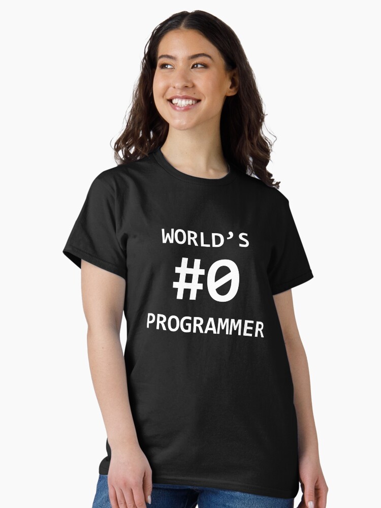 Thumbnail 2 of 7, Classic T-Shirt, World's #0 Programmer for Software Developer and Coder Humor designed and sold by tobbz.