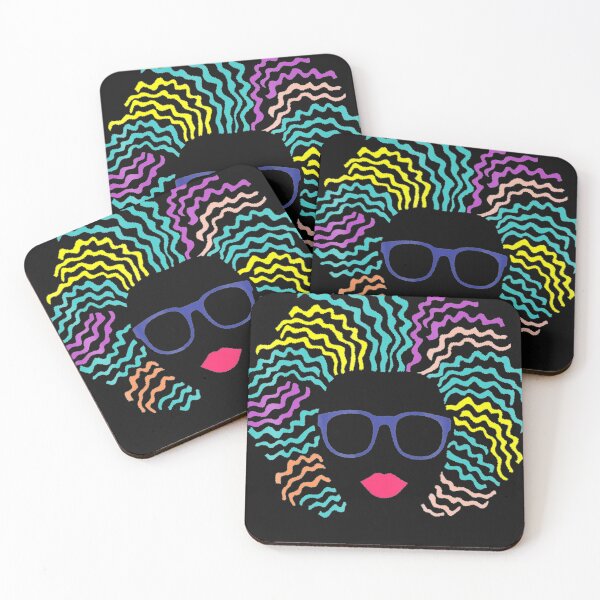 Item preview, Afro Girl Natural Hair Glasses Black Women designed and sold by DominikZajac.