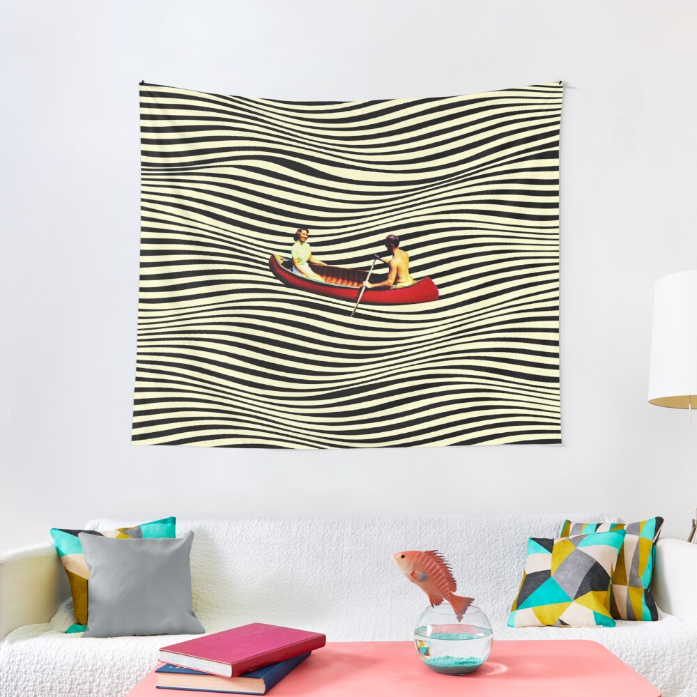 Discover Illusionary Boat Ride Tapestry